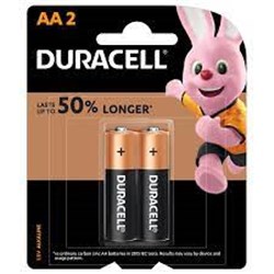 Duracell Alkaline Battery AA Pack of 2